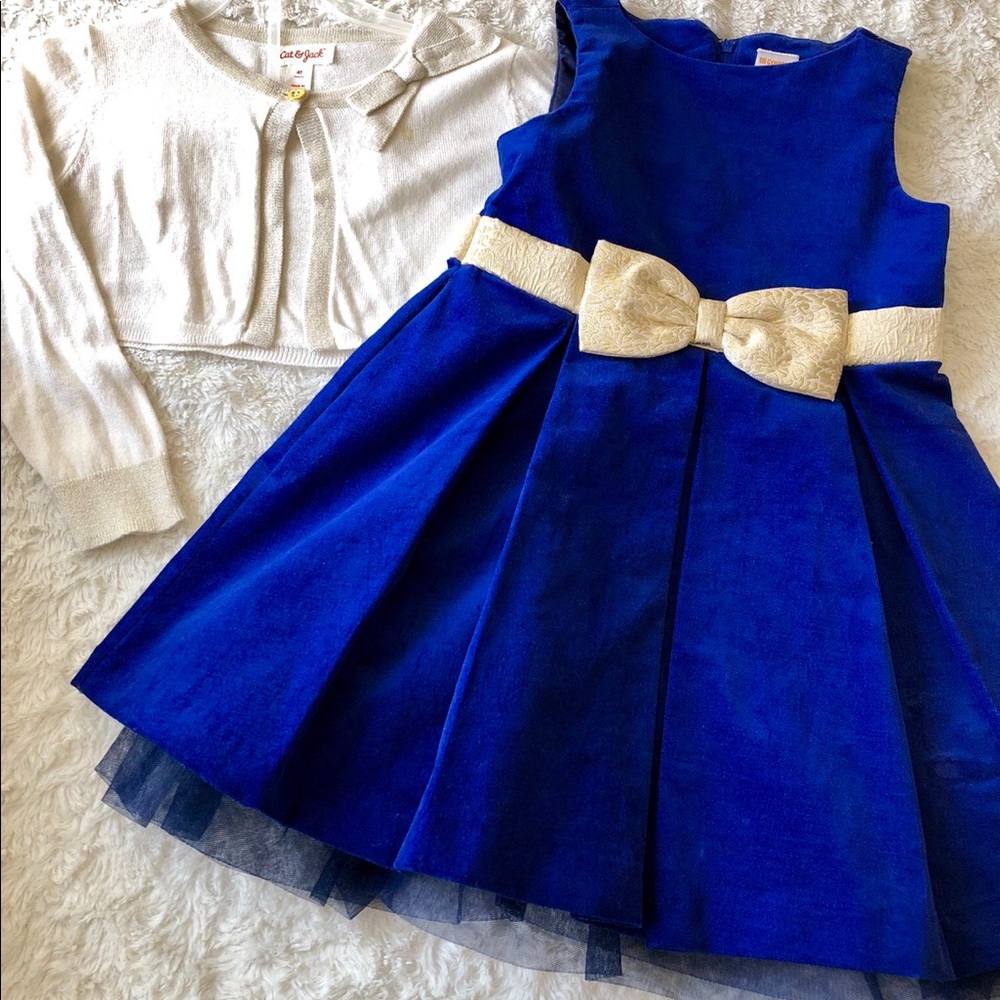 Dress with cardigan